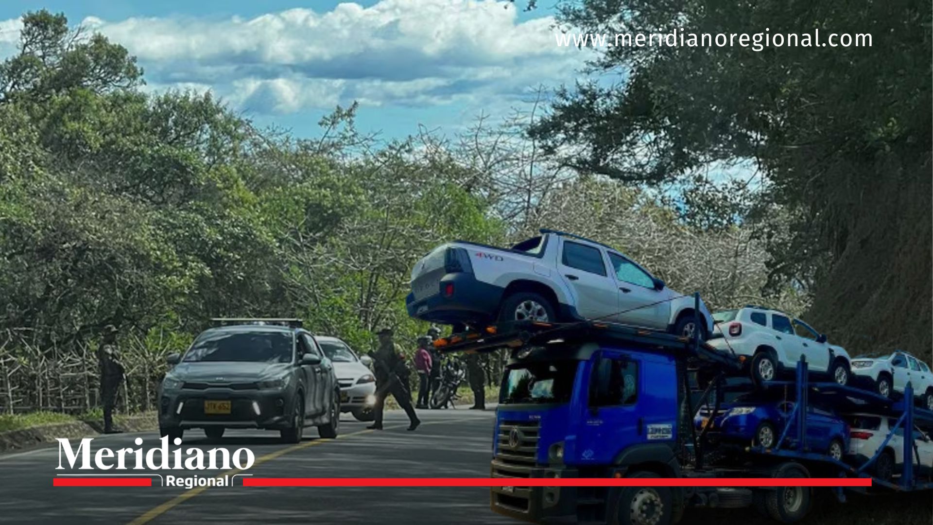 Robo en la vía Panamericana: retén armado y tractocamión tipo niñera interceptado