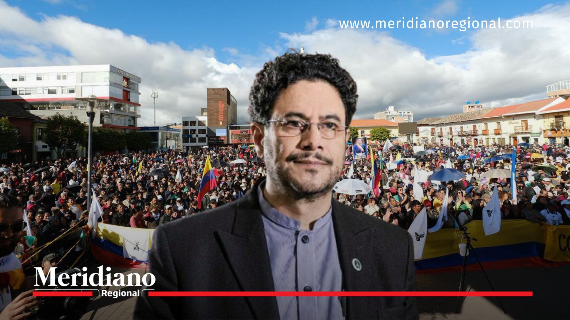 Iván Cepeda en Ipiales con multitudinaria asistencia en el parque principal durante acto político