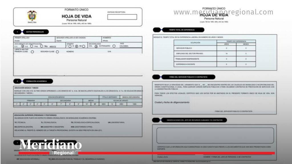 Hoja de vida del ministro de la Igualdad Alfredo Acosta Zapata publicada por la Presidencia de Colombia
