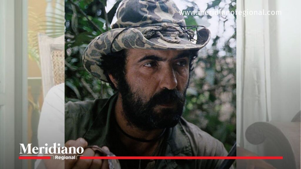 Salvo Basile en una producción cinematográfica del siglo pasado, actor y productor italiano vinculado al cine colombiano