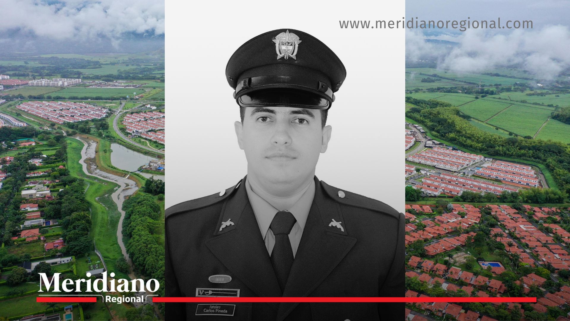 El patrullero Carlos Pineda, uniformado de la Policía Nacional, fue asesinado la noche del domingo 25 de enero en el corregimiento de Robles, zona rural de Jamundí.