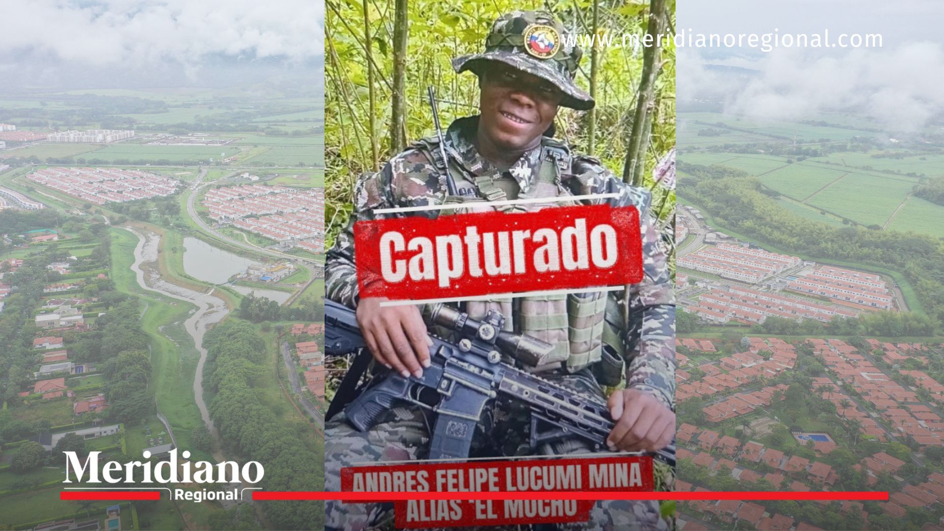 Alias ‘El Mocho’, identificado como Andrés Felipe Lucumí Mina, fue capturado en Jamundí y es señalado del asesinato del patrullero Carlos Andrés Pineda.