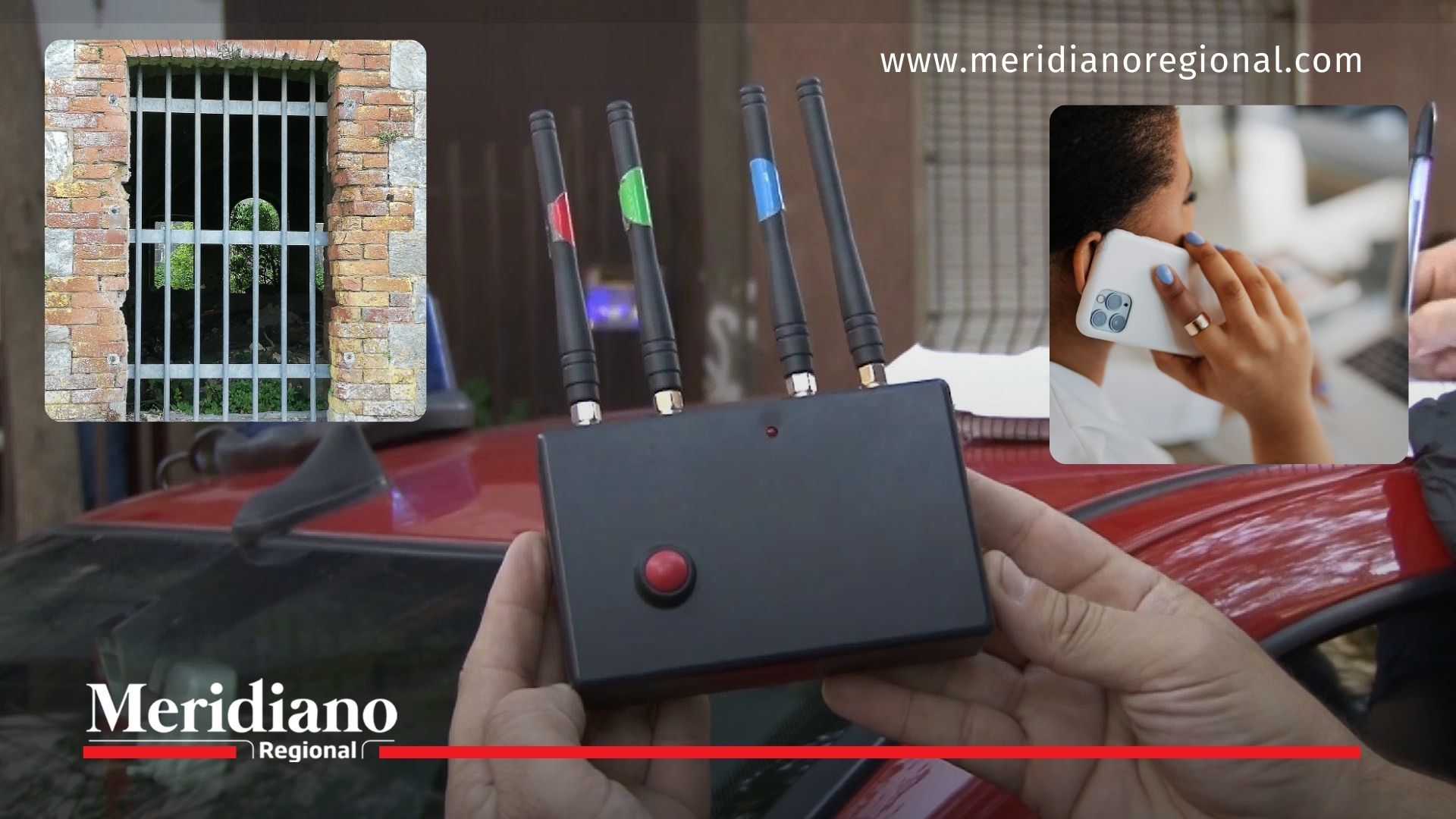 Inhibidor de señal de celulares utilizado como referencia en el plan de bloqueo de señal en cárceles para frenar llamadas extorsivas y estafas telefónicas.