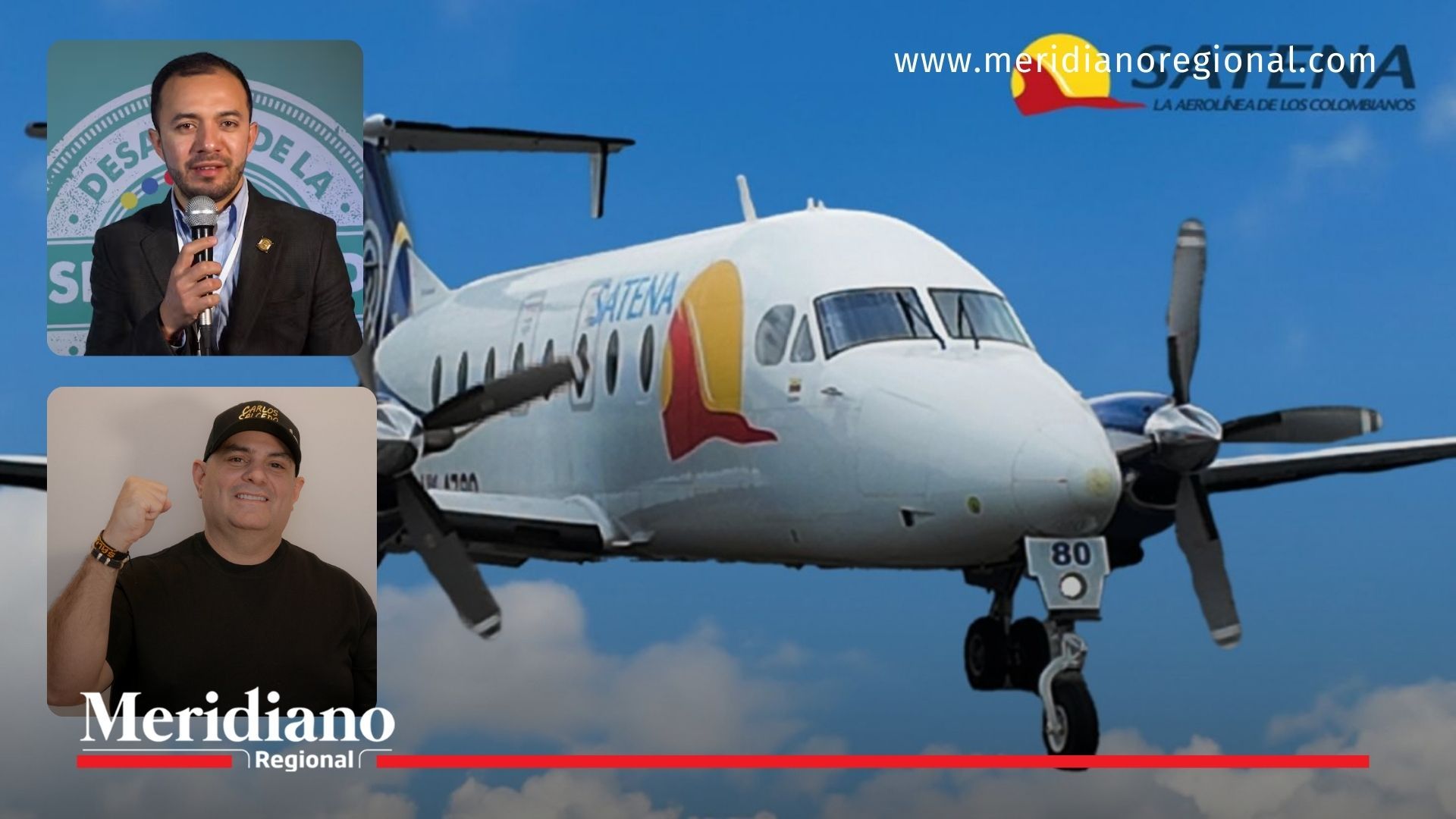 Imagen de referencia de un avión Beechcraft 1900 de Satena, modelo similar a la aeronave que desapareció con 15 personas a bordo en Norte de Santander.
