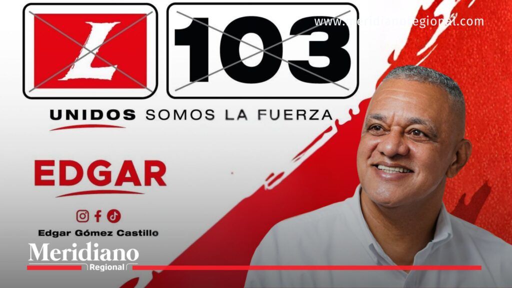 Edgar Gómez Castillo, aspirante del Partido Liberal a la Cámara de Representantes del Cauca, en imagen gráfica de contexto político
