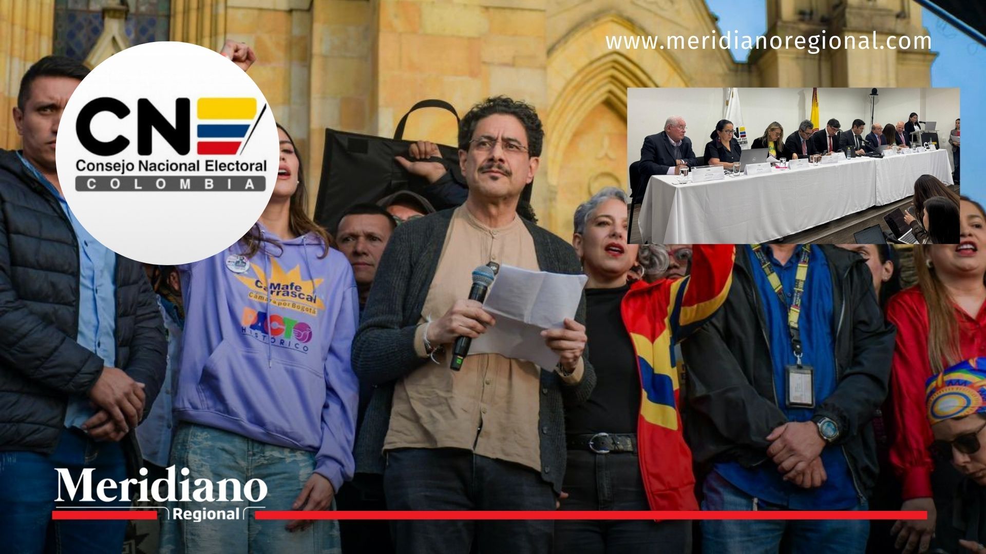 Iván Cepeda discurso en Bogotá antes de decisión del CNE sobre la consulta de la izquierda