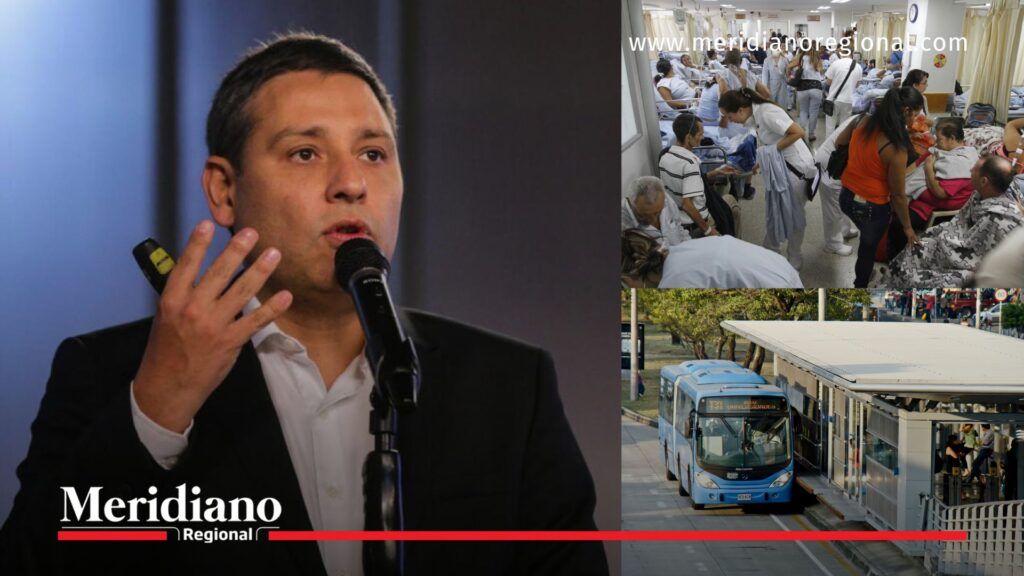 Mauricio Lizcano en el Valle del Cauca durante su visita a Cali, donde habló de la crisis de salud y la seguridad ciudadana.