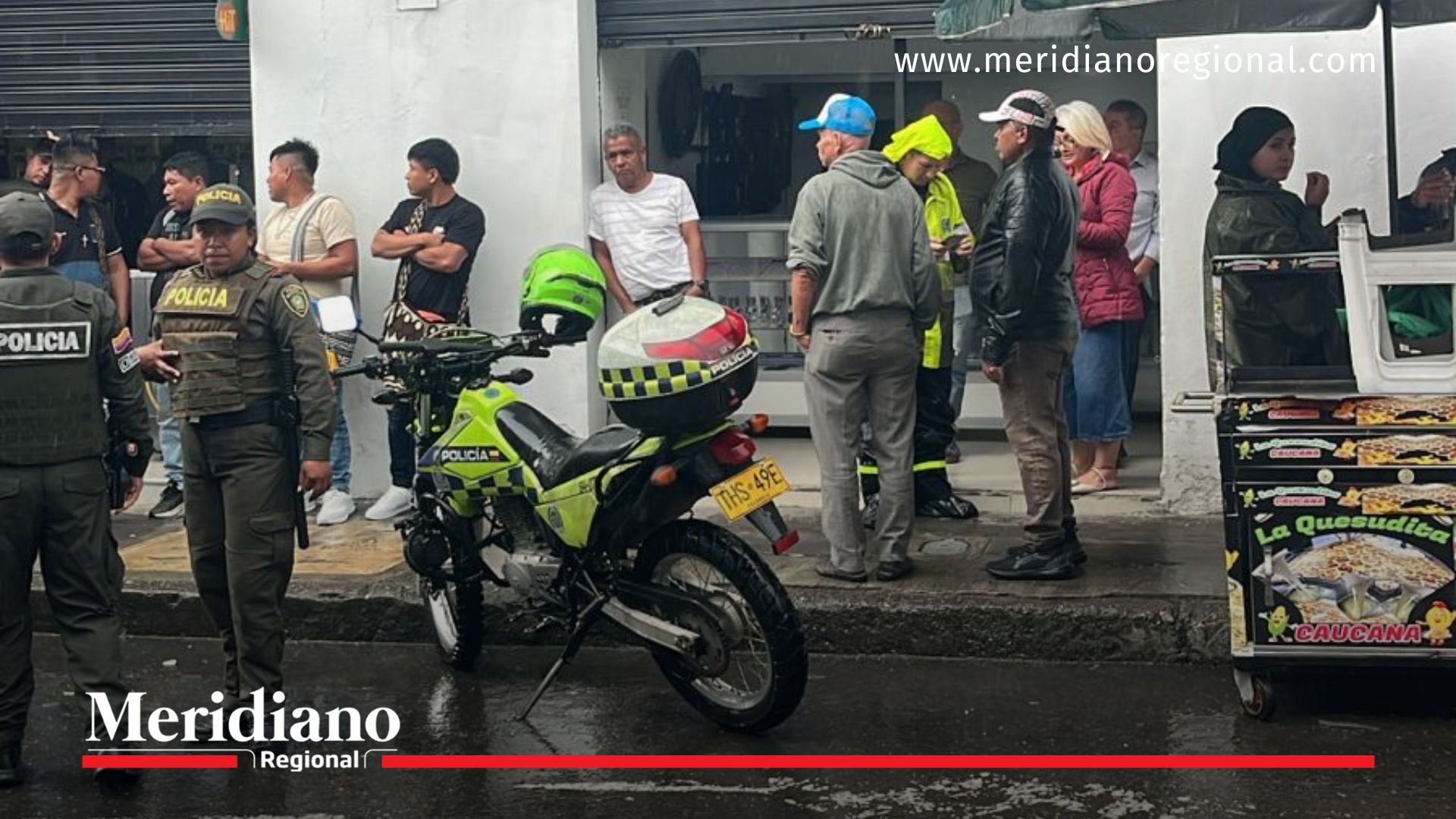 asalto en el centro de Popayán con presencia de la Policía en la Carrera 7