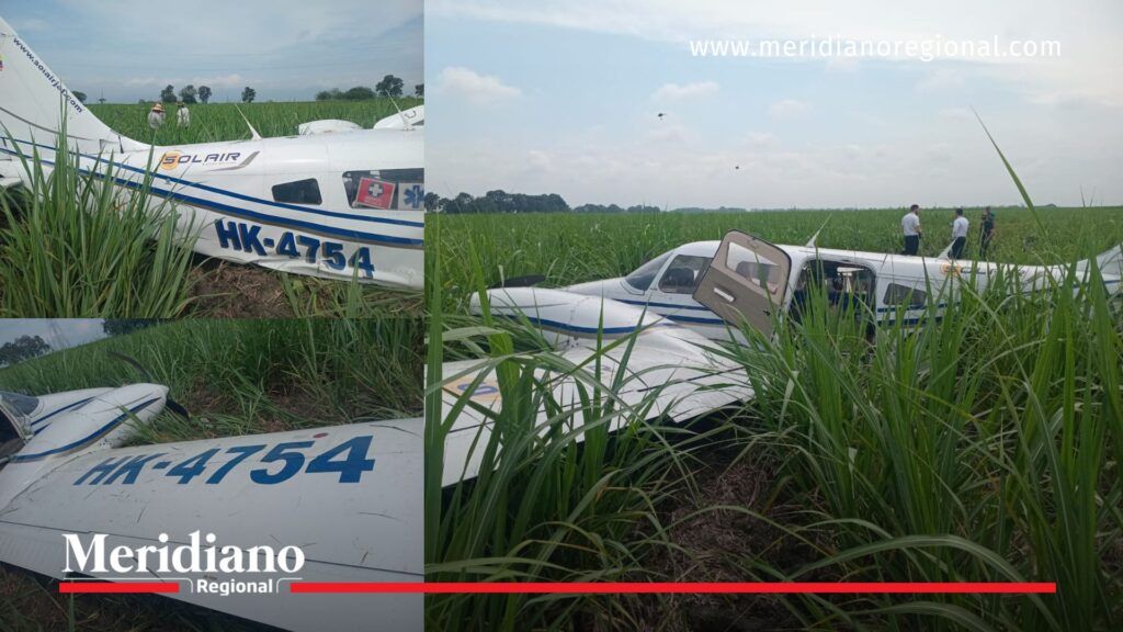 Avioneta accidentada en Cali terminó en medio de cañaduzales cerca del aeropuerto Alfonso Bonilla Aragón