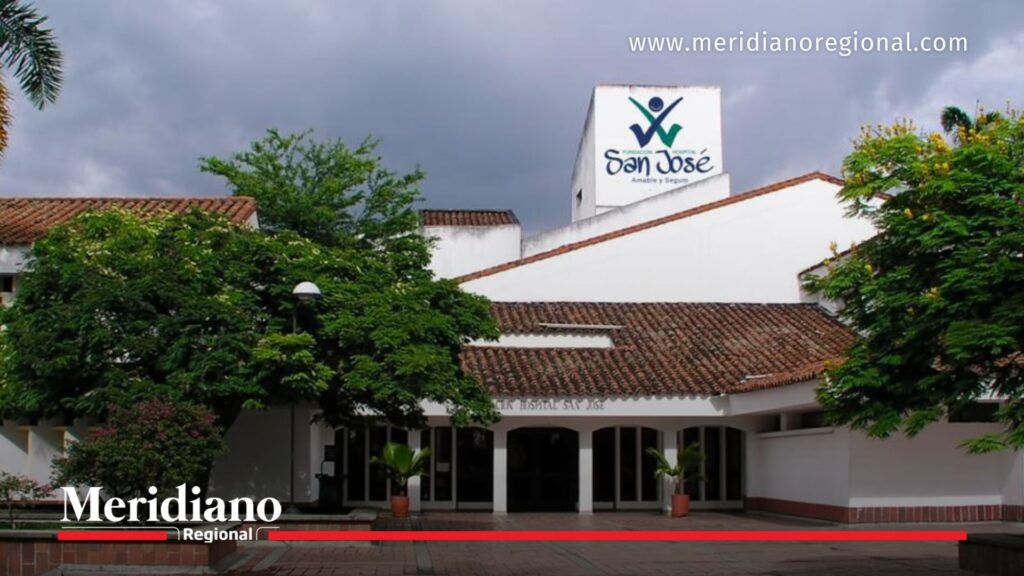 Fachada de la Fundación San José de Buga tras suspensión de servicios a afiliados de EMSSANAR EPS Buga en el Valle del Cauca.