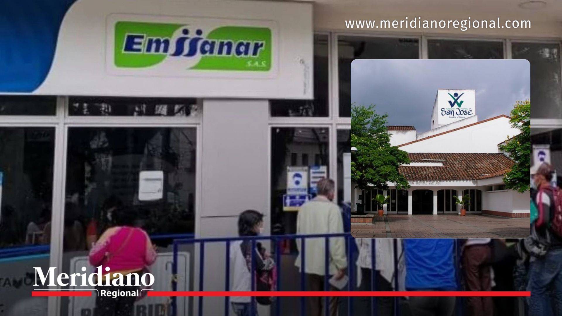 Usuarios en sede de EMSSANAR en el Valle del Cauca tras la suspensión de servicios en la Fundación San José de Buga.