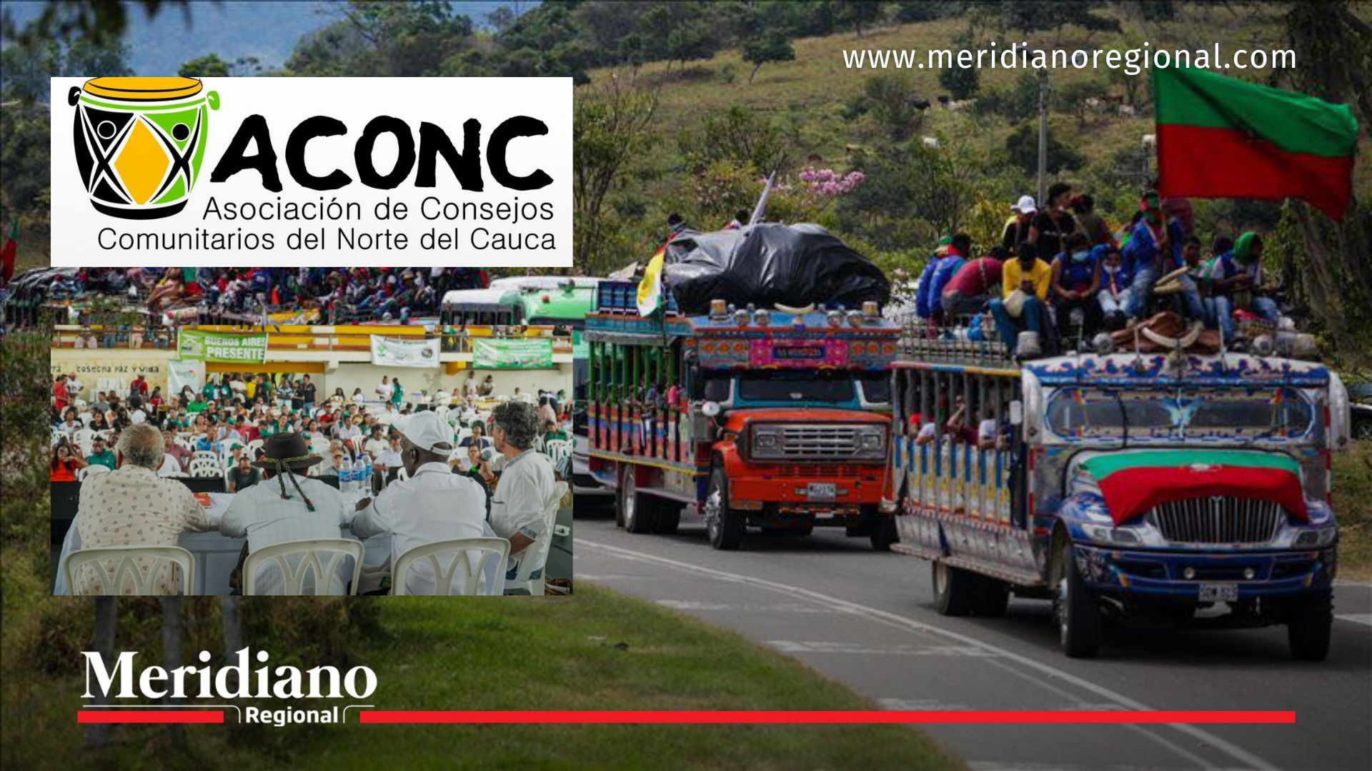 Indígenas en Bogotá movilizados desde el norte del Cauca en buses de ACONC hacia la Universidad Nacional