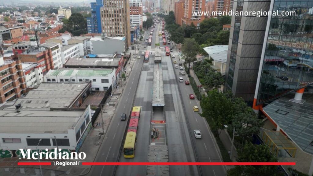 ACONC afecta movilidad en Bogotá por bloqueos - Meridiano Regional Avenida Caracas con vías parcialmente cerradas por protestas de ACONC en Bogotá