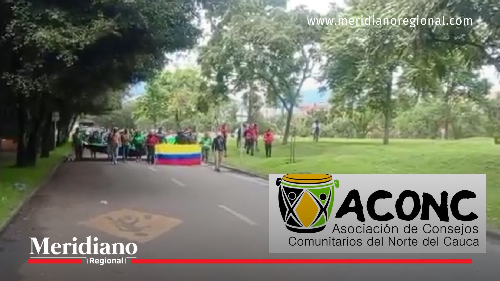 ACONC movilizándose en Bogotá durante jornada de protestas