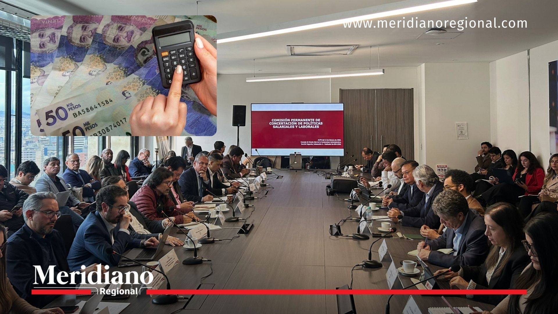 Reunión de la Comisión Permanente de Concertación de Políticas Salariales y Laborales donde se debatió el salario mínimo 2026 y el aumento del 23,7%.