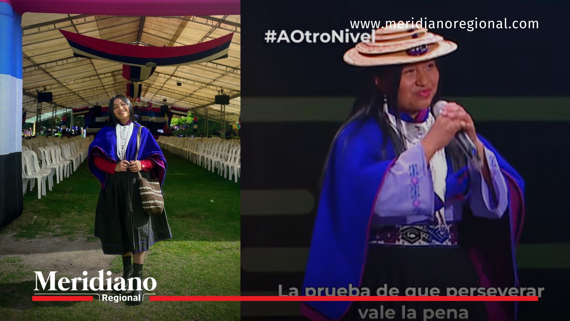 Chabelita de Oro en el resguardo de Guambía y en A Otro Nivel representando al pueblo misak de Silvia Cauca