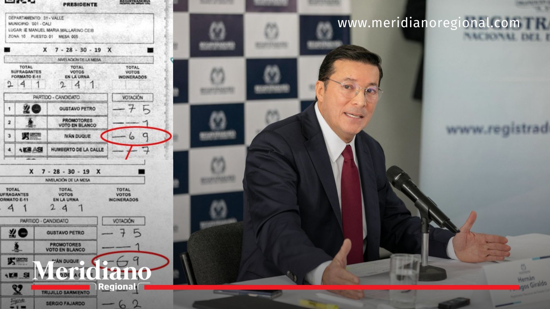 El registrador nacional, Hernán Penagos, explicó el protocolo oficial para el diligenciamiento de los formularios E-14 en medio del debate electoral.