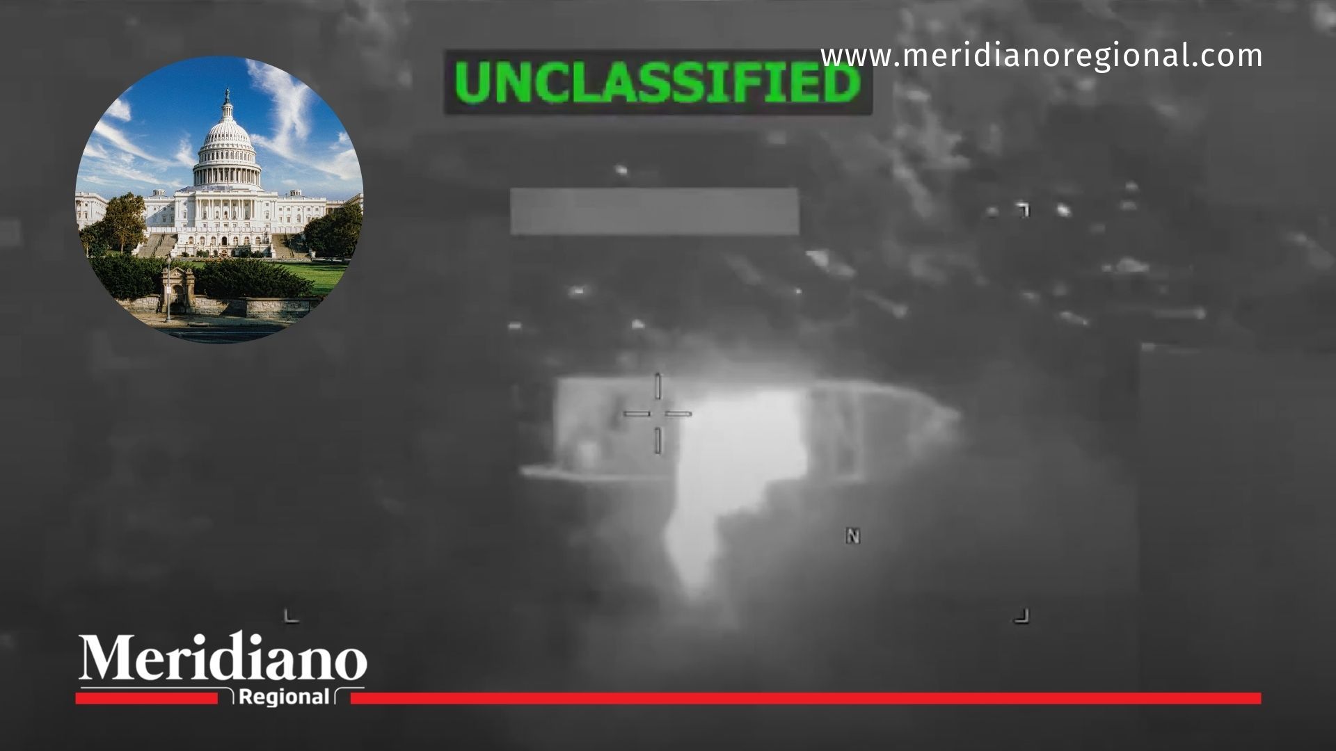 Imagen difundida como material no clasificado muestra un ataque contra una embarcación en el Pacífico Oriental, en el marco de la Operación Southern Spear liderada por el Comando Sur.