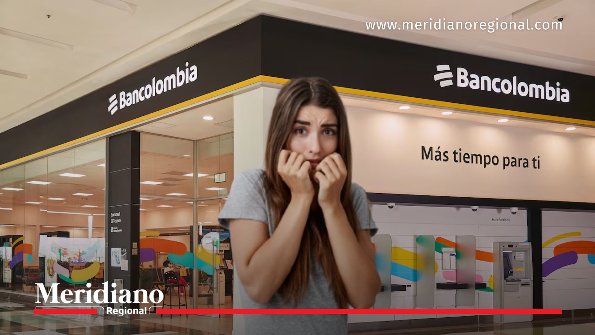 Fachada de Bancolombia mientras la entidad apaga servicios por una falla tecnológica durante su proceso de modernización.