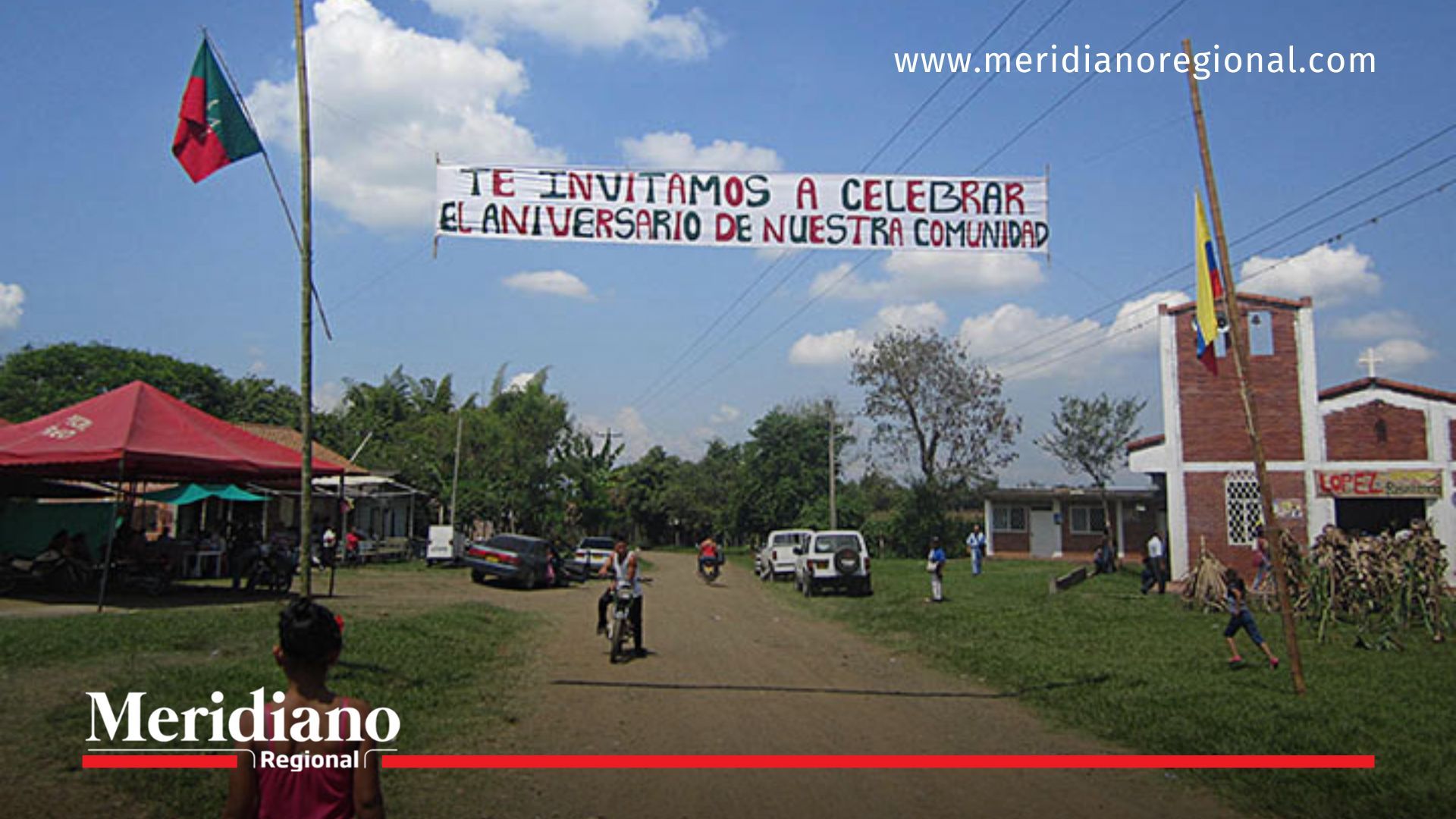 Entrada resguardo López Adentro Caloto afectado por explosivos en Caloto