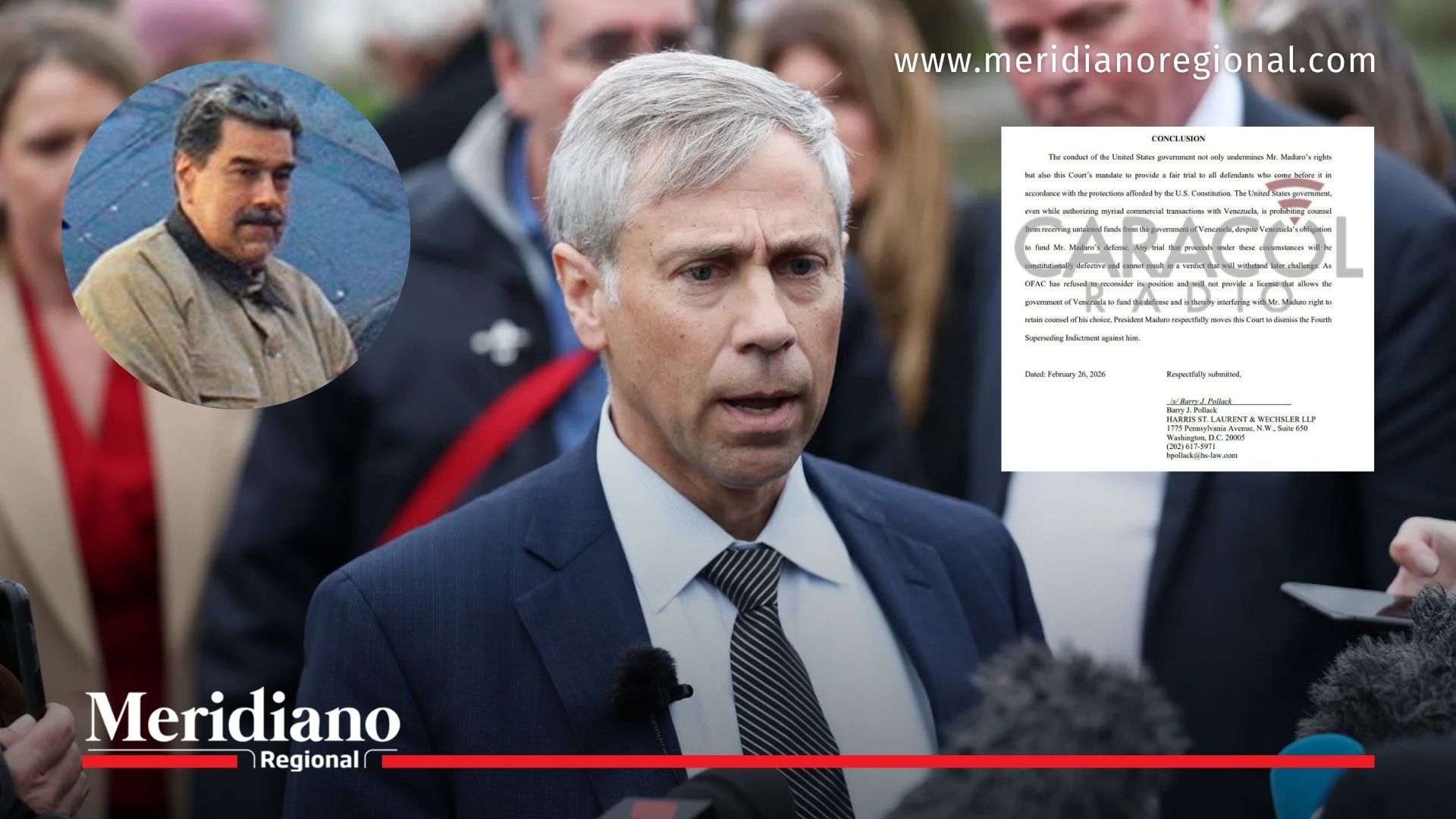 Abogado de Nicolás Maduro en Nueva York sobre juicio inconstitucional y bloqueo a la defensa legal