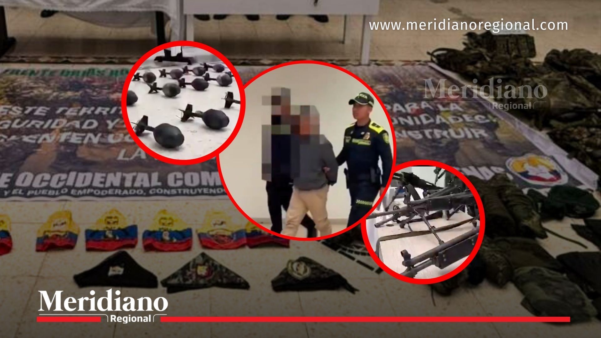 capturado alias Motor con fusiles y granadas adaptadas para drones en operativo en Nariño