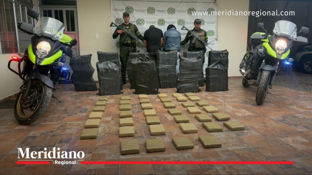 Dos capturados junto a 1,1 toneladas de marihuana incautadas por la Policía en operativos entre Popayán y Nariño
