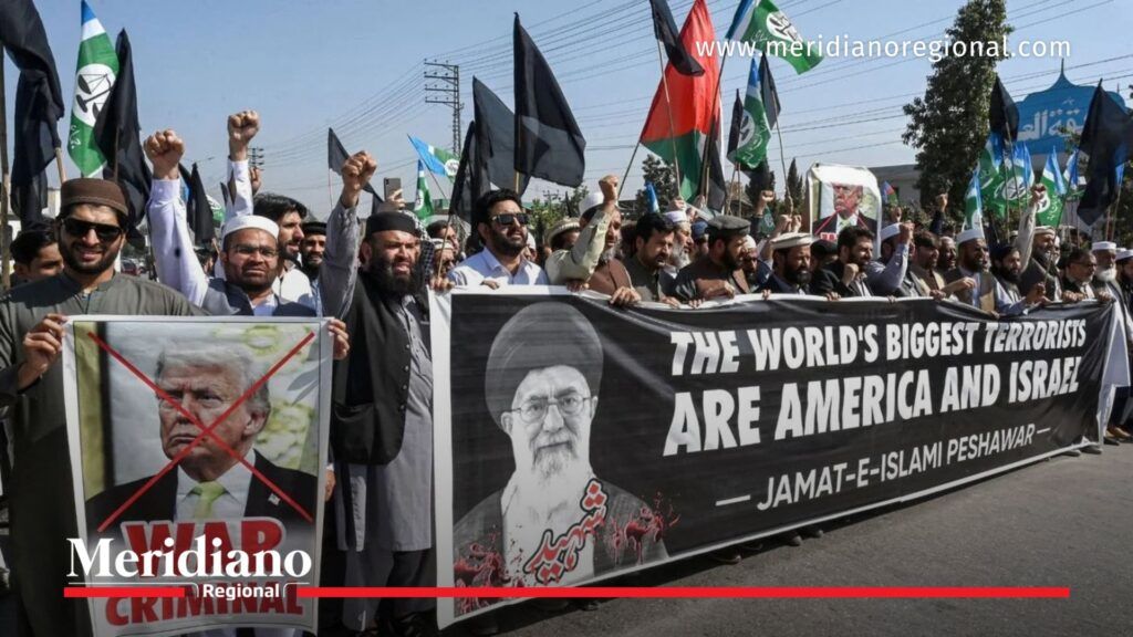 Protestas en Medio Oriente por la guerra entre EE.UU., Israel e Irán - Meridiano Regional Protesta contra Estados Unidos e Israel por la guerra entre EE.UU., Israel e Irán