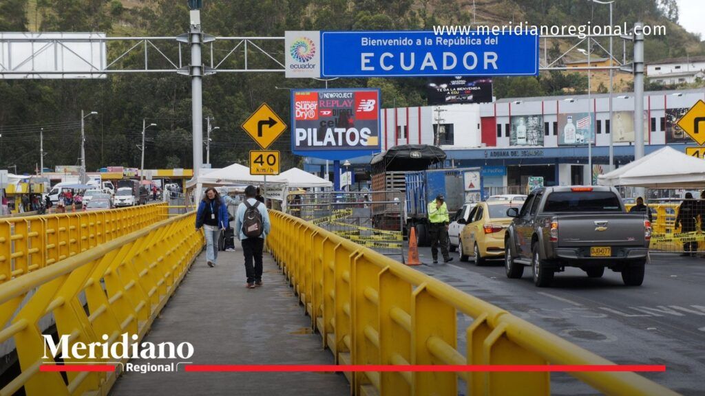 Puente internacional entre Colombia y Ecuador en Ipiales durante la crisis fronteriza Nariño por aranceles Ecuador Colombia 2026
