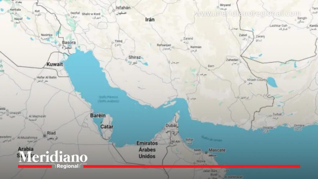Mapa del Estrecho de Ormuz en el contexto de la guerra en Medio Oriente y la crisis en el Golfo Pérsico.