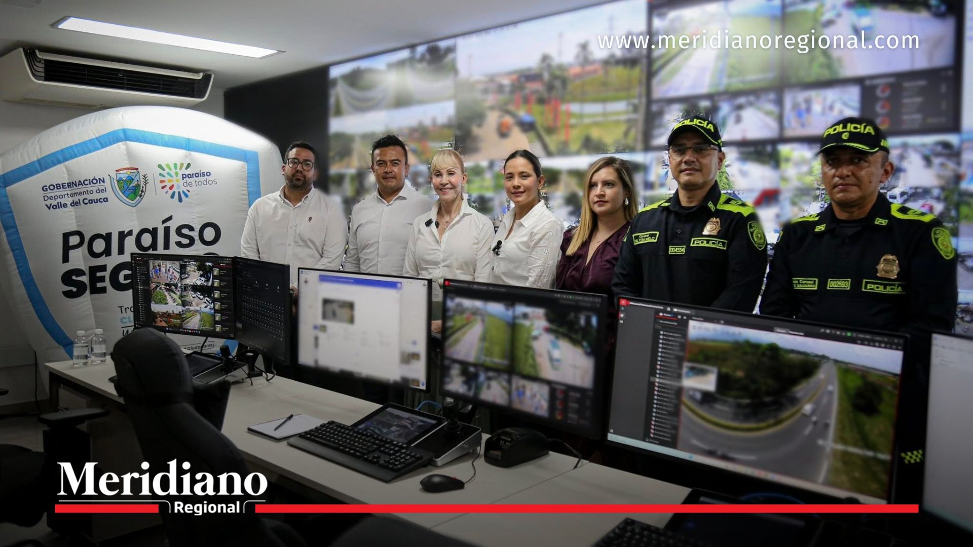 Autoridades del Valle del Cauca presentan el sistema de videovigilancia en Jamundí con inteligencia artificial y monitoreo en tiempo real.