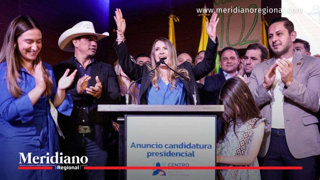 Paloma Valencia en anuncio de candidatura presidencial 2026 - Meridiano Regional Paloma Valencia en evento político durante anuncio de candidatura presidencial en medio del debate sobre las fórmulas vicepresidenciales 2026 en Colombia.