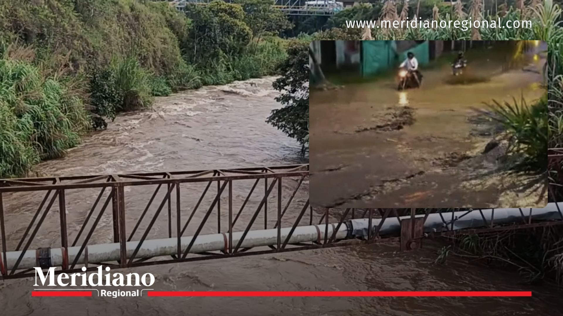 Creciente súbita en Popayán aumenta el caudal del río en Bajo Charco y provoca inundaciones