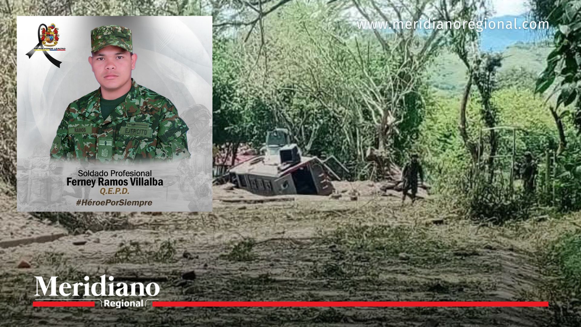 Ferney Ramos Villalba soldado del Ejército Nacional muerto en atentado en Patía Cauca vía Panamericana