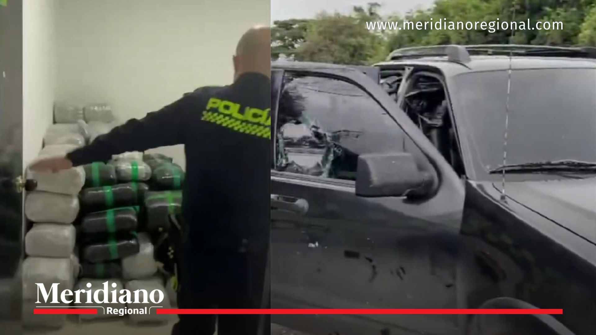 La Policía Nacional incautó cerca de 500 kilogramos de marihuana en el municipio de Candelaria, Valle del Cauca. La droga fue encontrada dentro de un vehículo abandonado por los presuntos transportadores.