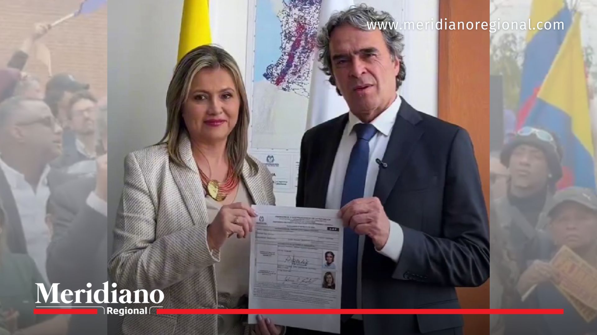 Sergio Fajardo y Edna Bonilla inscriben candidatura presidencial ante la Registraduría Nacional.