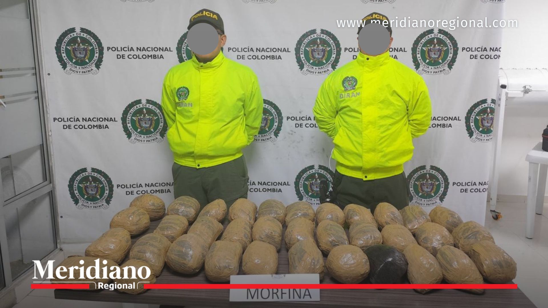 Policía presenta morfina incautada en Nariño durante operativo contra el narcotráfico