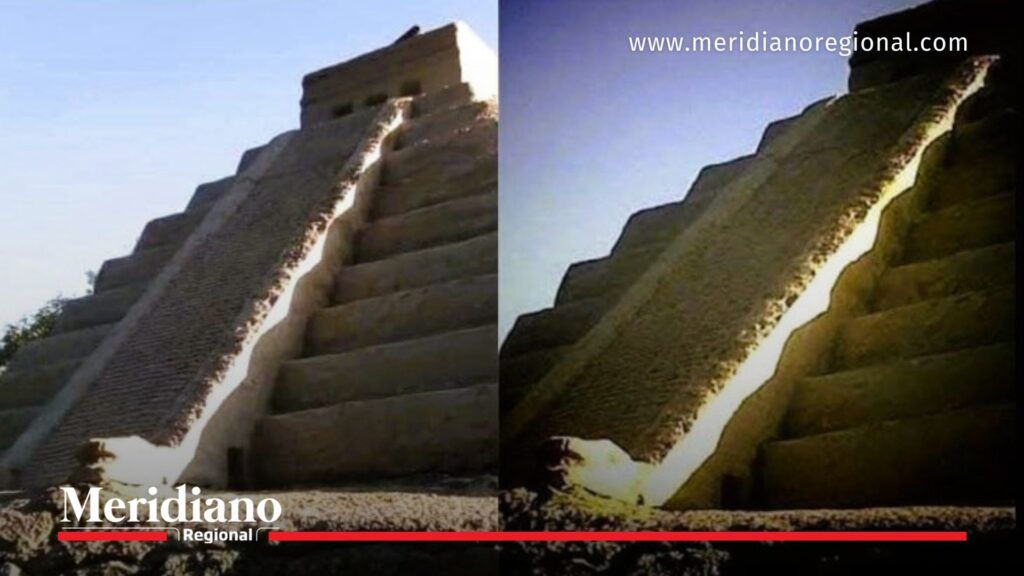 equinoccio 2026 en la pirámide de Kukulkán en Yucatán con efecto de luz y sombra en forma de serpiente