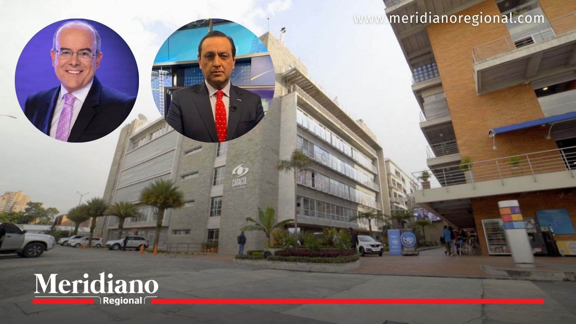 Fachada de Caracol Televisión tras denuncias de acoso que llevaron a la salida de reconocidos periodistas.