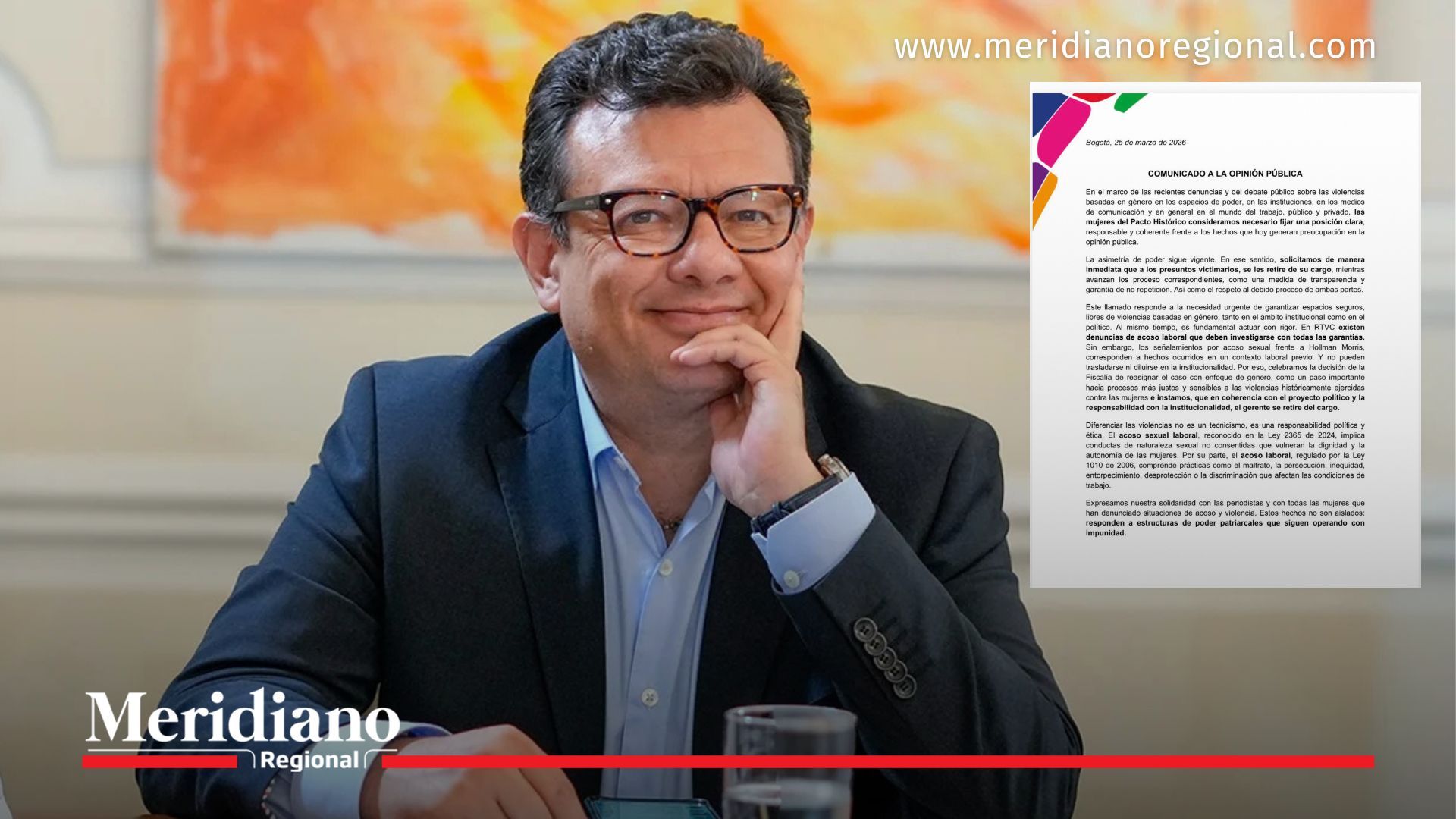 mujeres Pacto Histórico Hollman Morris RTVC denuncias acoso comunicado