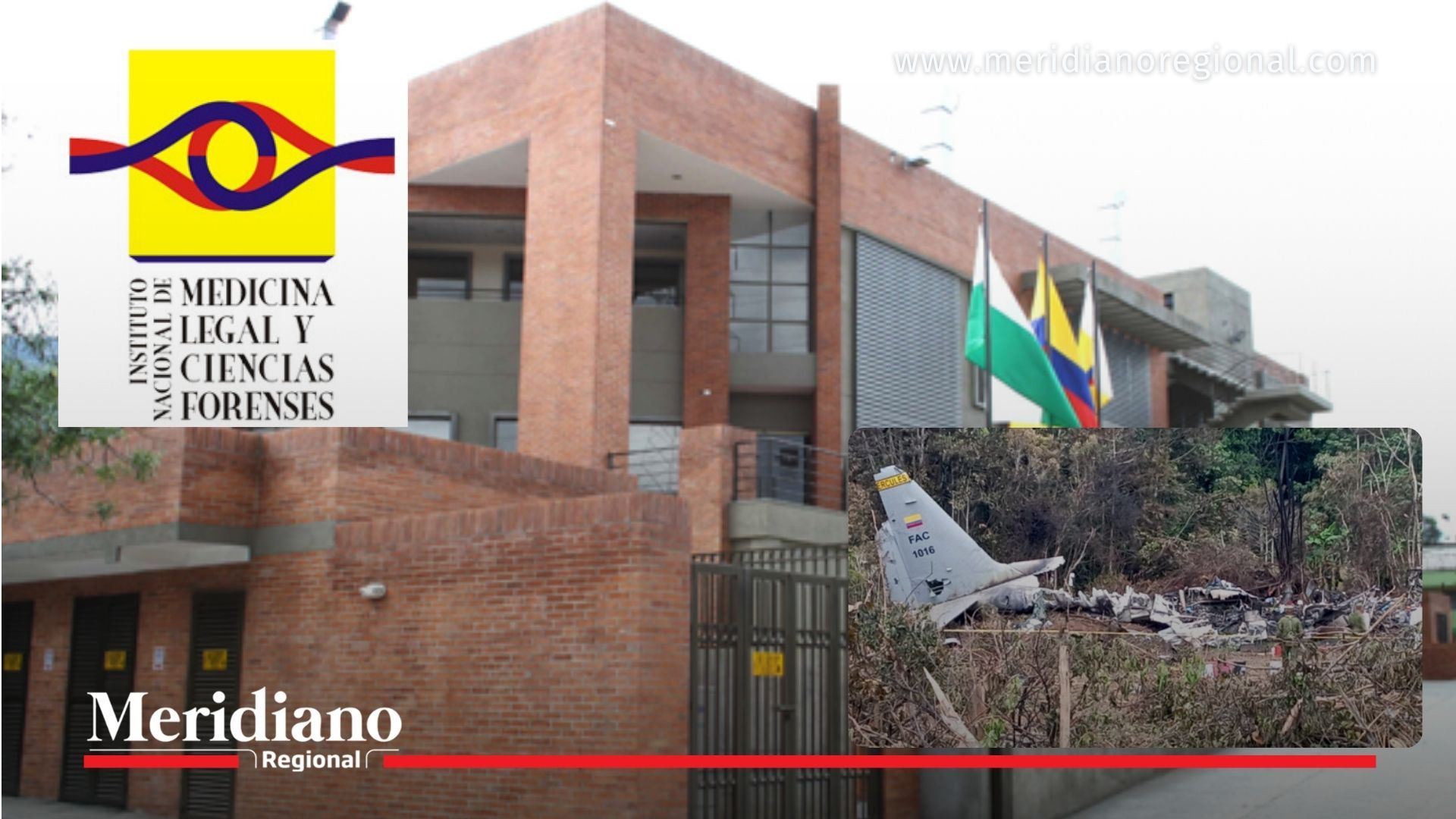 Sede de Medicina Legal en Colombia y zona del accidente del avión Hércules C-130 en Putumayo.