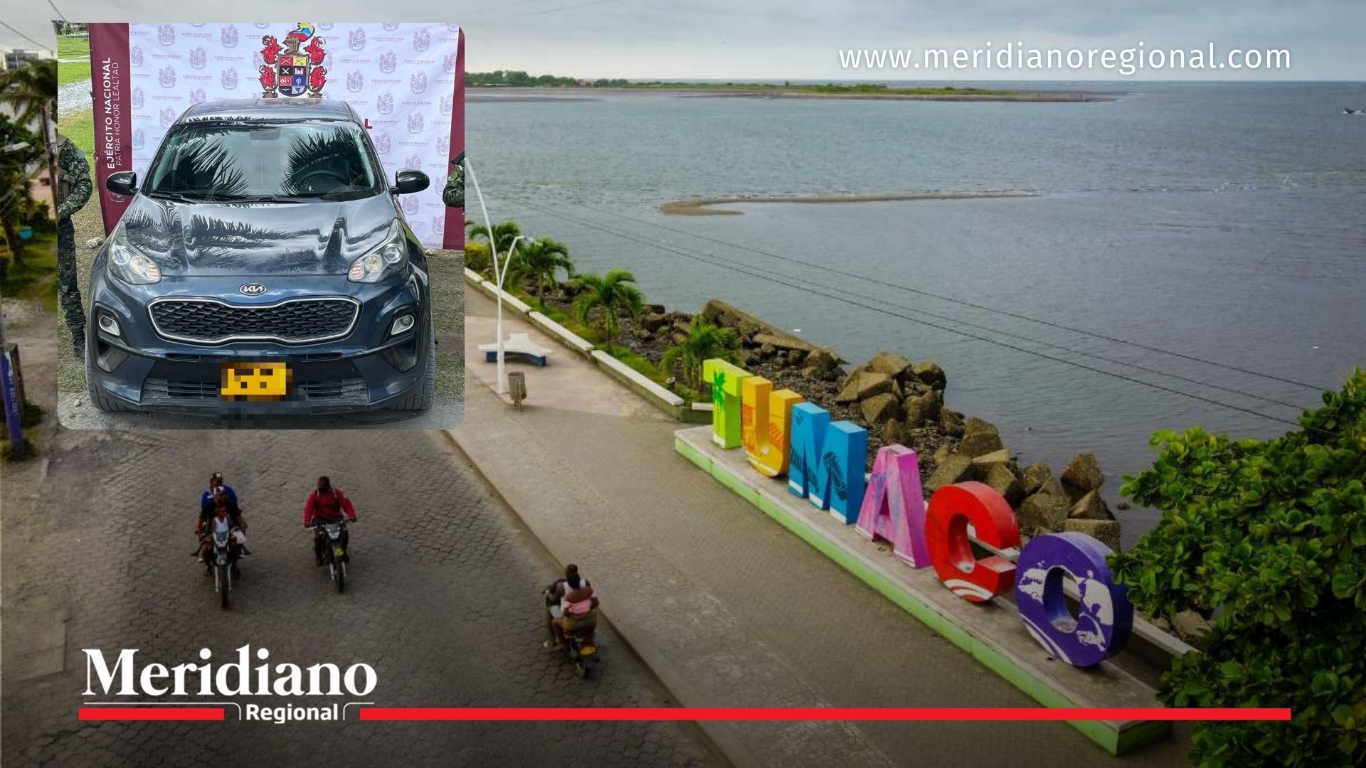 Ejército Nacional recupera vehículo usado en extorsiones en Tumaco.