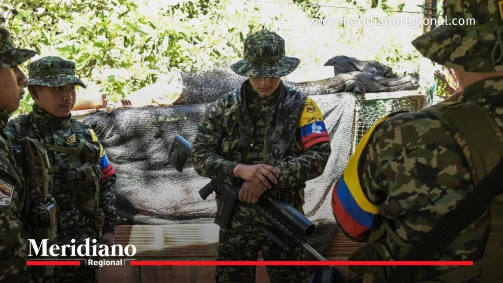 Integrantes de disidencias de las Farc en zona rural - Meridiano Regional Integrantes de las disidencias de las Farc armados en zona rural del Cauca.