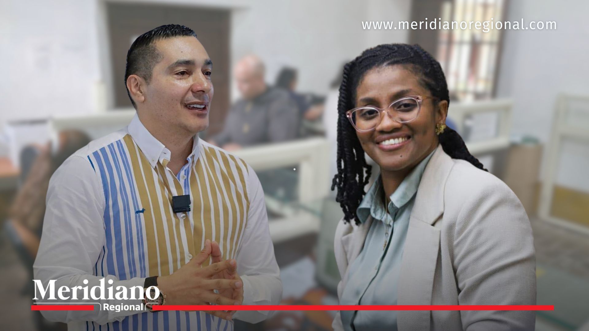 El gobernador Octavio Guzmán y la secretaria de Hacienda, Neyla Yadira Amú Venté, durante la presentación del crecimiento del 12,59% en Rentas Propias del Cauca en 2025.
