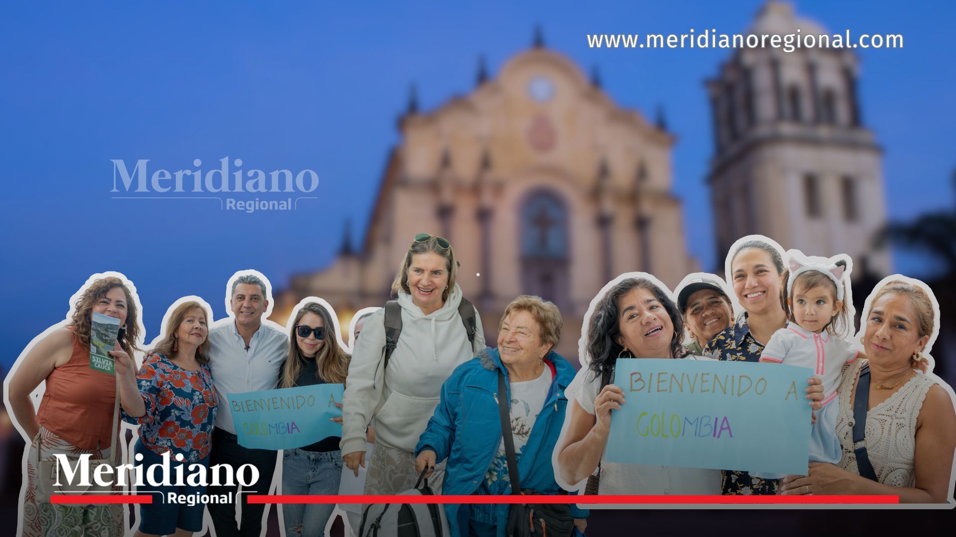 Visitantes nacionales e internacionales son recibidos en Popayán durante la Semana Santa con mensajes de bienvenida y muestras culturales.