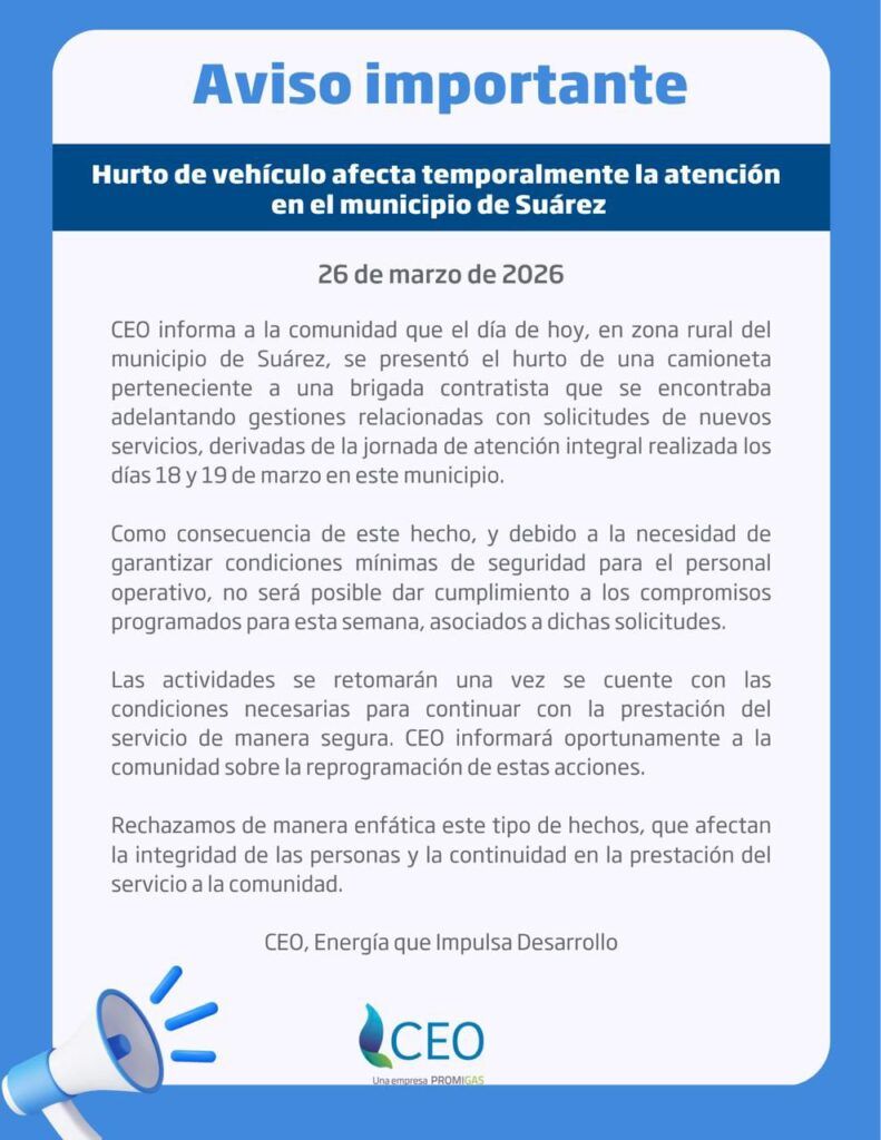 robo-camioneta-ceo-suarez-comunicado-oficial