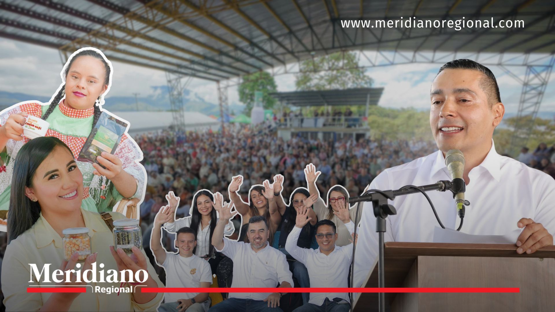 Gobernador Octavio Guzmán en rendición de cuentas Cauca 2025 con comunidad en La Sierra