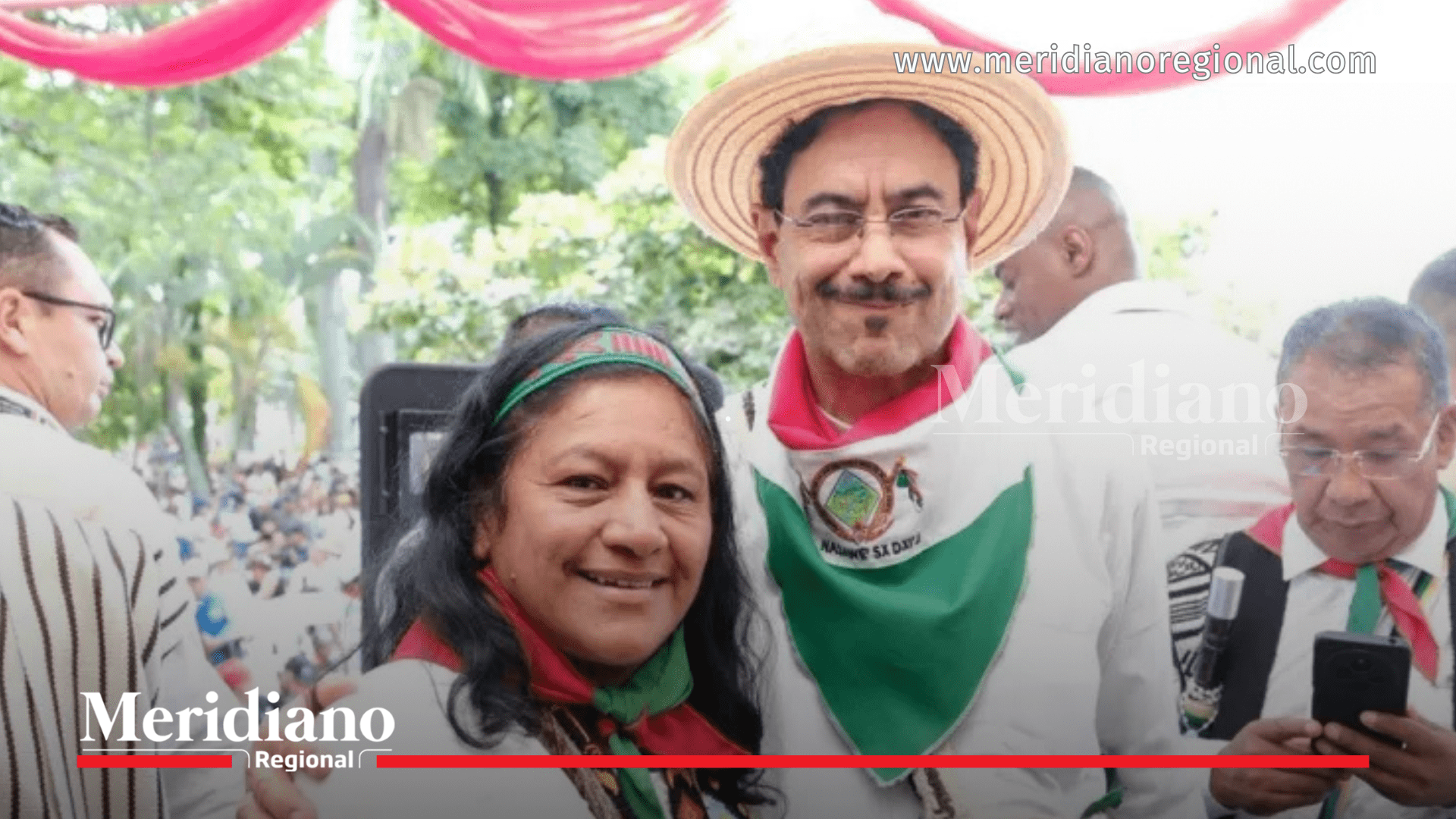 Iván Cepeda y Aída Quilcué en la Minga por Colombia durante la campaña presidencial 2026