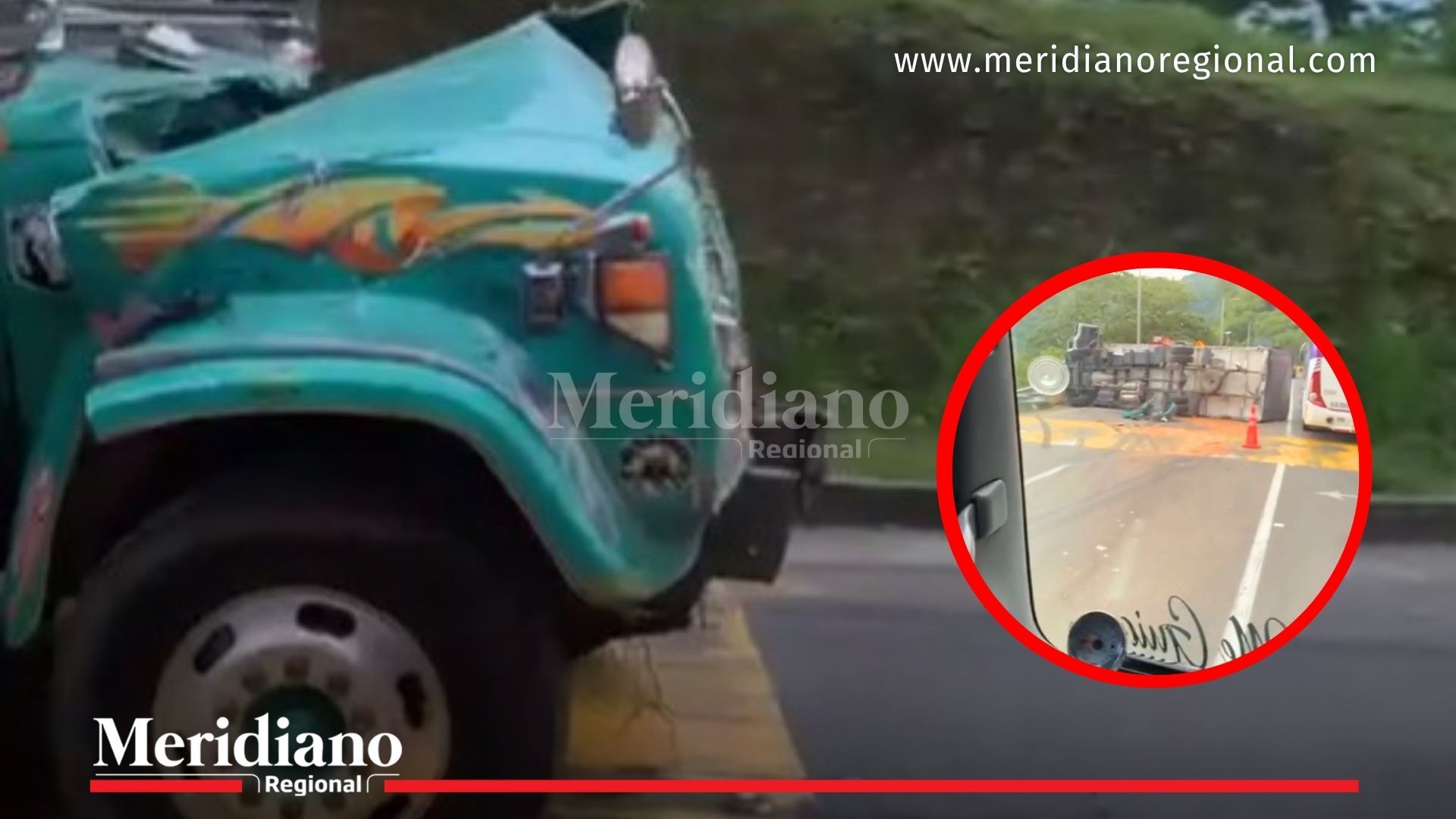 Choque en vía La Línea