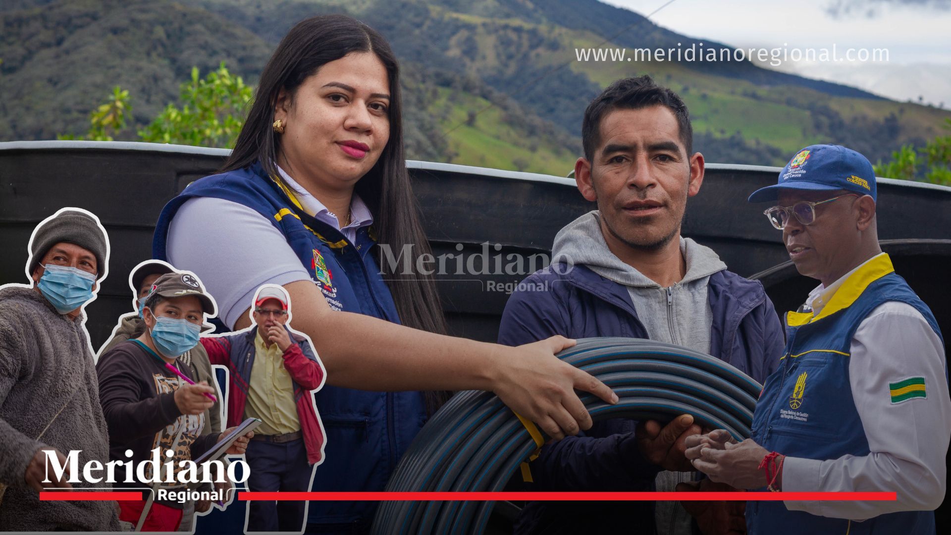 La Gobernación del Cauca y la Oficina de Gestión del Riesgo acompañaron la entrega de ayudas humanitarias a familias de Puracé afectadas por la caída de ceniza volcánica, priorizando el acceso a agua segura y la protección de la salud.